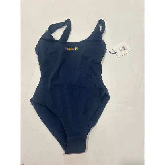 NWT Madhappy x Onia Rachel One Piece Swimsuit Navy Size Small
